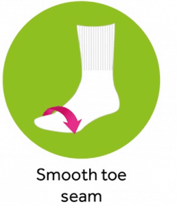socks smooth toe seam diabetic
