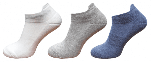 cushioned ankle socks with arch support and ankle lip Coolmax moisture control